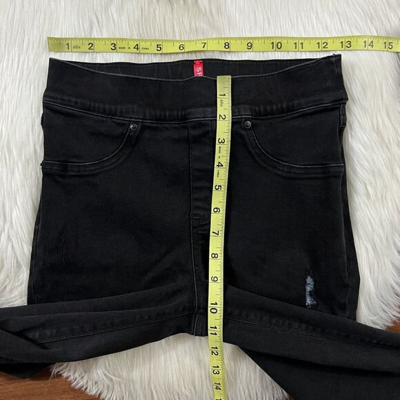 Spanx Women's Size Small Vintage Black Distressed Ankle Skinny Jegging Jeans - Picture 3 of 8
